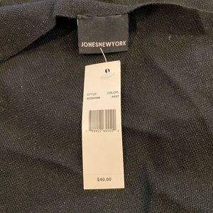 Jones of New York black scarf with tiny silver sparkles